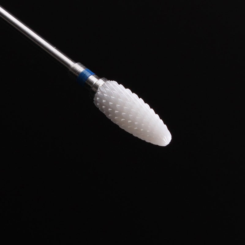 MZCMSL Medium Grit Ceramic Drill Bit,White Ceramic Cone File Bit, 3/32 Flame Style Gel Nail Polish Removing Nail Art Tool - Image 2